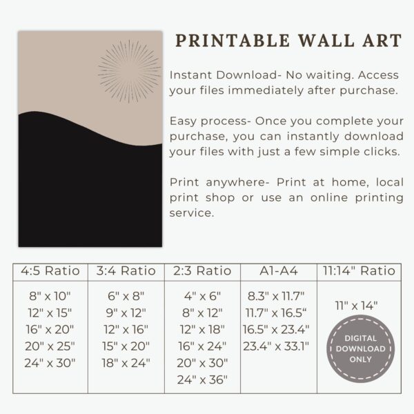 modern abstract sunset wall art.