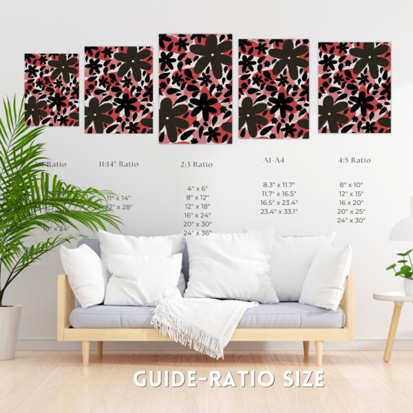 bold bloom | modern abstract floral wall art   