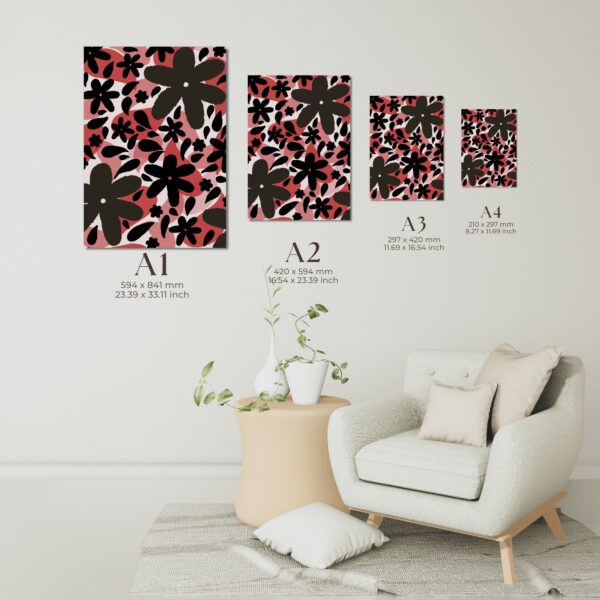 bold bloom | modern abstract floral wall art   