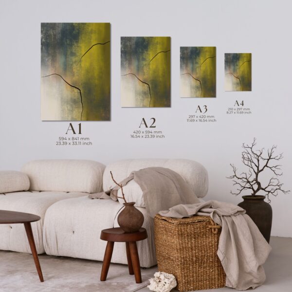 golden grunge abstract wall art | modern digital print for home decor
