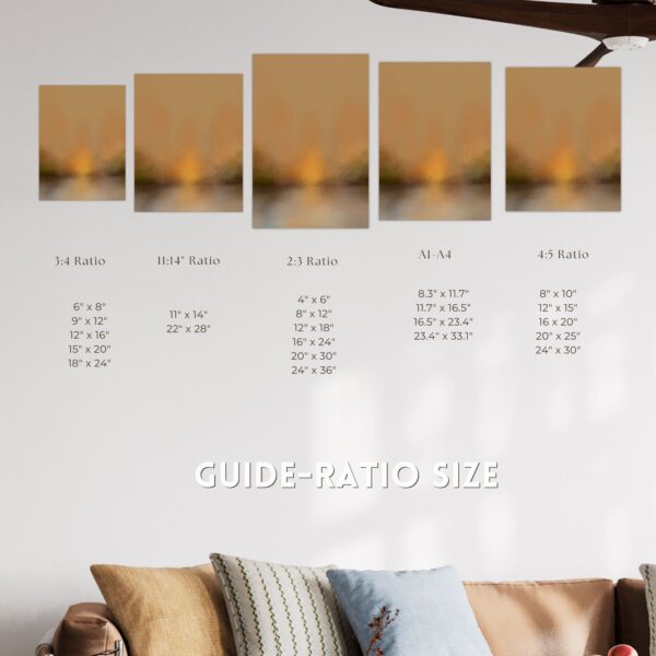 golden hour glow | warm sunset abstract digital print