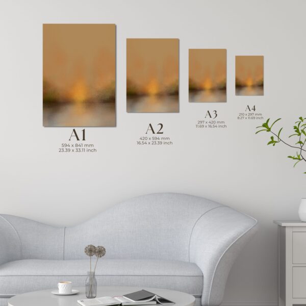 golden hour glow | warm sunset abstract digital print