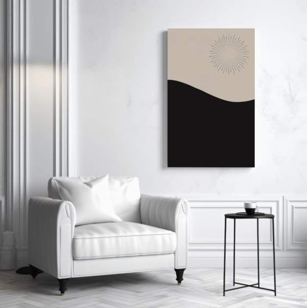 modern abstract sunset wall art.