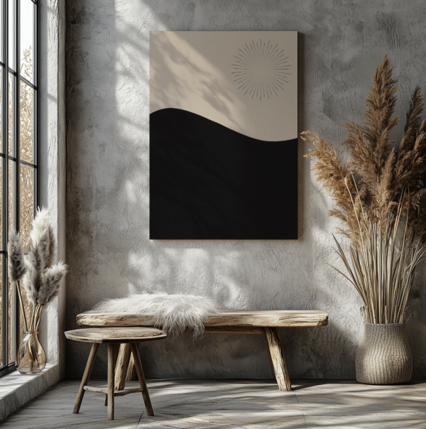 modern abstract sunset wall art.