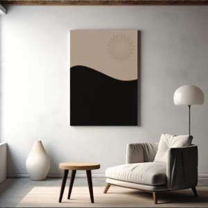 modern abstract sunset wall art.