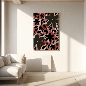 bold bloom | modern abstract floral wall art   