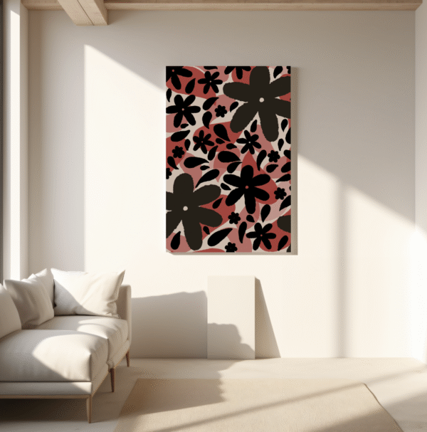 bold bloom | modern abstract floral wall art   