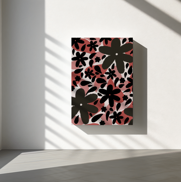 bold bloom | modern abstract floral wall art   