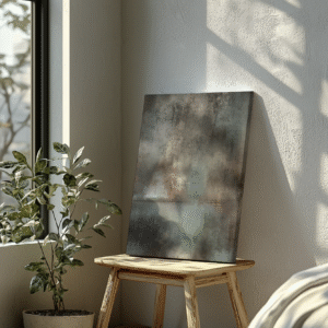 misty horizon | abstract textured wall art