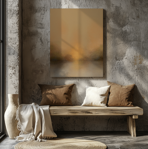 golden hour glow | warm sunset abstract digital print